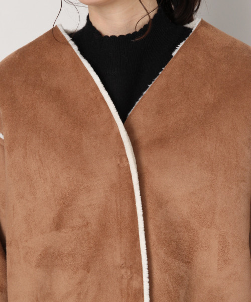 LOWRYS FARM(ローリーズファーム)の「リバーシブルムートンボアコート 807922(その他アウター・レディース・ブラック/ベージュ/アイボリー・MEDIUM/LARGE)」の18枚目の写真