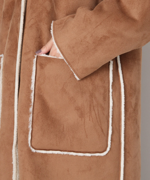 LOWRYS FARM(ローリーズファーム)の「リバーシブルムートンボアコート 807922(その他アウター・レディース・ブラック/ベージュ/アイボリー・MEDIUM/LARGE)」の14枚目の写真