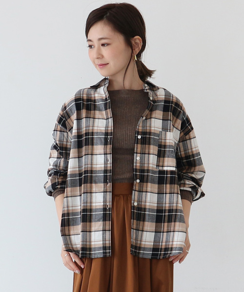 AMERICAN HOLIC（アメリカンホリック）の「・ビエラビックバックタックシャツ（シャツ/ブラウス・レディース・ライトグレー/ベージュ/ネイビー/オフホワイト/ブラック系その他3/ベージュ系その他4/ブルー系その他5・M/L）」の3枚目の写真