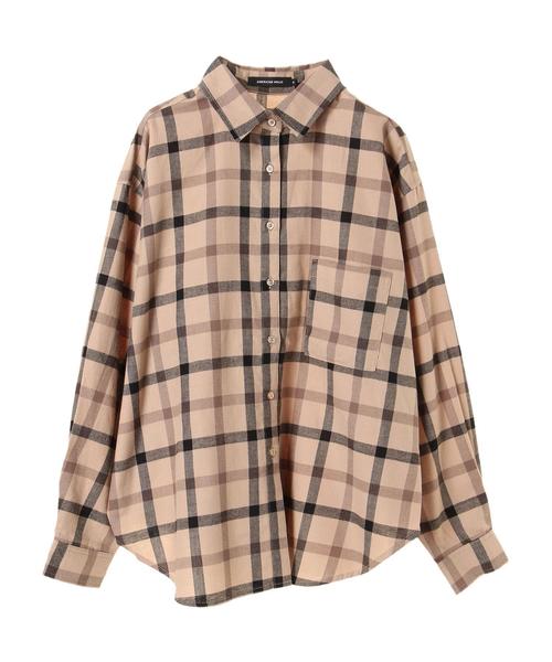 AMERICAN HOLIC（アメリカンホリック）の「・ビエラビックバックタックシャツ（シャツ/ブラウス・レディース・ライトグレー/ベージュ/ネイビー/オフホワイト/ブラック系その他3/ベージュ系その他4/ブルー系その他5・M/L）」の18枚目の写真