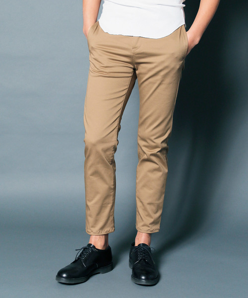 Magine（マージン）の「COMPACT CHINO STRETCH TAPERED NO-P PANTS:コンパクトチノ ストレッチテーパード NO-Pパンツ（チノパンツ・メンズ・ブラック/ベージュ/ネイビー・44/46/48）」の3枚目の写真