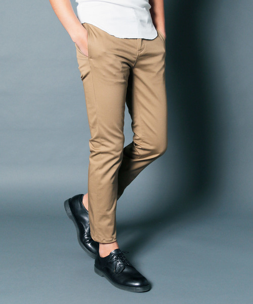 Magine（マージン）の「COMPACT CHINO STRETCH TAPERED NO-P PANTS:コンパクトチノ ストレッチテーパード NO-Pパンツ（チノパンツ・メンズ・ブラック/ベージュ/ネイビー・44/46/48）」の8枚目の写真