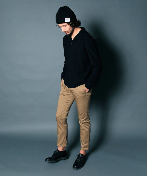 Magine（マージン）の「COMPACT CHINO STRETCH TAPERED NO-P PANTS:コンパクトチノ ストレッチテーパード NO-Pパンツ（チノパンツ・メンズ・ブラック/ベージュ/ネイビー・44/46/48）」の19枚目の写真