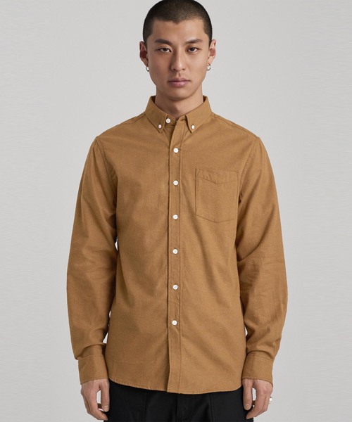 Saturdays NYC（サタデーズ ニューヨークシティ ）の「Crosby Flannel Button Down Shirt（シャツ/ブラウス・メンズ・グレー/ネイビー/ベージュ/ブラック・S/L/M/XS/XL）」の3枚目の写真