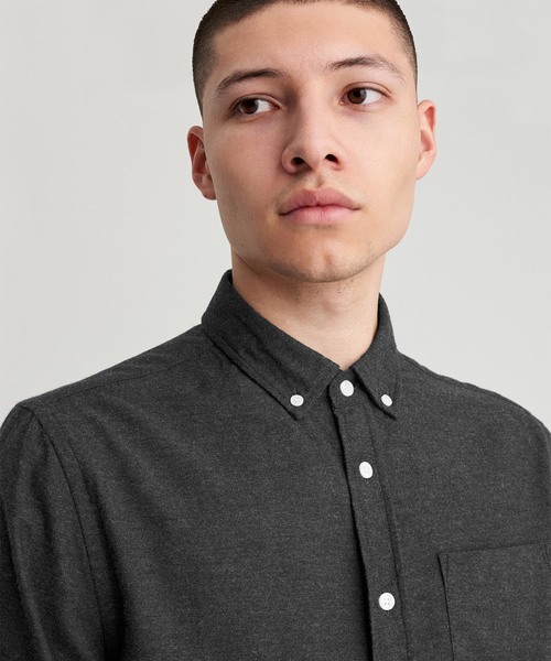Saturdays NYC（サタデーズ ニューヨークシティ ）の「Crosby Flannel Button Down Shirt（シャツ/ブラウス・メンズ・グレー/ネイビー/ベージュ/ブラック・S/L/M/XS/XL）」の17枚目の写真