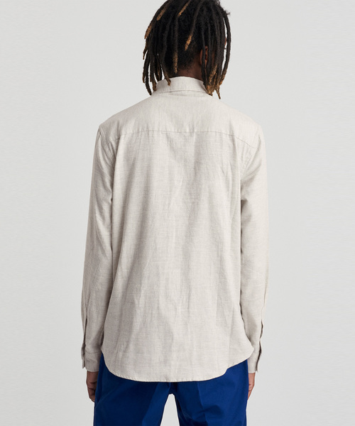 Saturdays NYC（サタデーズ ニューヨークシティ ）の「Crosby Flannel Button Down Shirt（シャツ/ブラウス・メンズ・グレー/ネイビー/ベージュ/ブラック・S/L/M/XS/XL）」の21枚目の写真