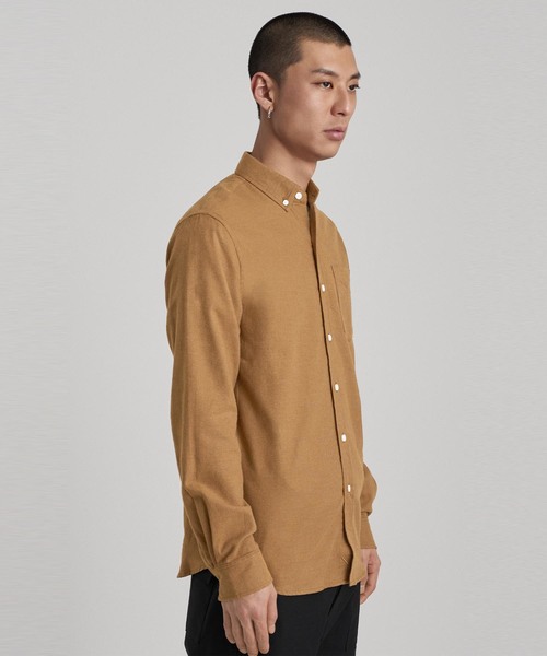 Saturdays NYC（サタデーズ ニューヨークシティ ）の「Crosby Flannel Button Down Shirt（シャツ/ブラウス・メンズ・グレー/ネイビー/ベージュ/ブラック・S/L/M/XS/XL）」の13枚目の写真