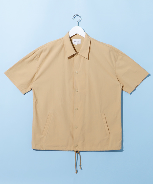 EMMA CLOTHES（エマクローズ）の「ルーズシルエット コーチシャツジャケット 1/2 sleeve（その他アウター・メンズ・ブラック/ベージュ/グレー・M/L）」の4枚目の写真