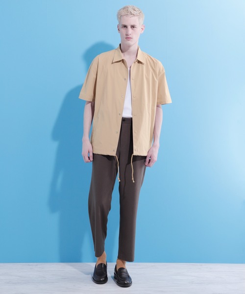 EMMA CLOTHES（エマクローズ）の「ルーズシルエット コーチシャツジャケット 1/2 sleeve（その他アウター・メンズ・ブラック/ベージュ/グレー・M/L）」の13枚目の写真