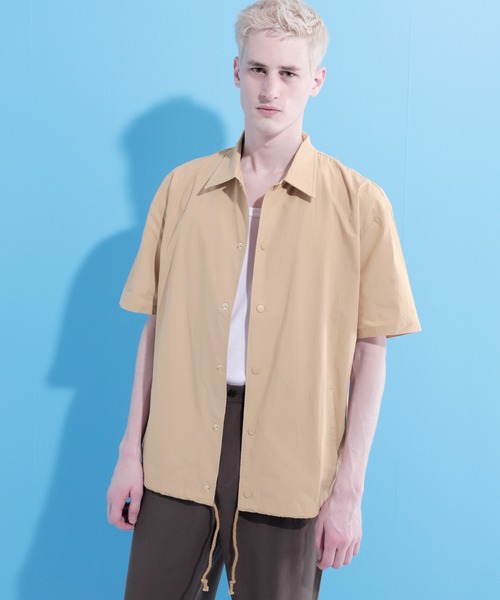 EMMA CLOTHES（エマクローズ）の「ルーズシルエット コーチシャツジャケット 1/2 sleeve（その他アウター・メンズ・ブラック/ベージュ/グレー・M/L）」の14枚目の写真