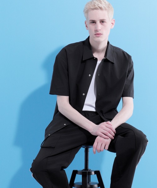 EMMA CLOTHES（エマクローズ）の「ルーズシルエット コーチシャツジャケット 1/2 sleeve（その他アウター・メンズ・ブラック/ベージュ/グレー・M/L）」の15枚目の写真