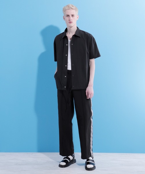 EMMA CLOTHES（エマクローズ）の「ルーズシルエット コーチシャツジャケット 1/2 sleeve（その他アウター・メンズ・ブラック/ベージュ/グレー・M/L）」の5枚目の写真