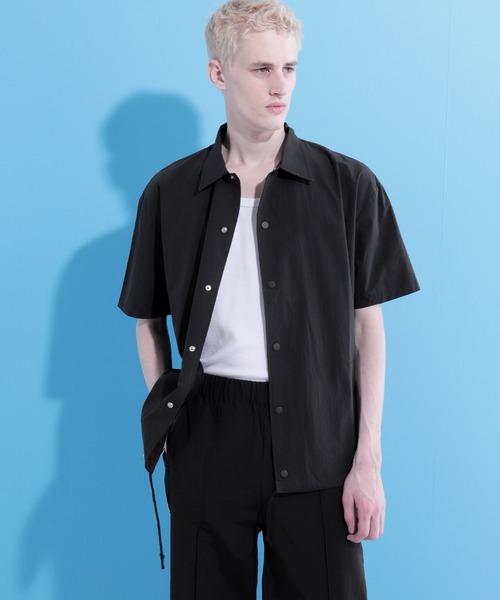 EMMA CLOTHES（エマクローズ）の「ルーズシルエット コーチシャツジャケット 1/2 sleeve（その他アウター・メンズ・ブラック/ベージュ/グレー・M/L）」の6枚目の写真