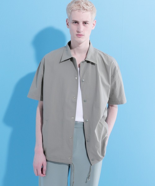 EMMA CLOTHES（エマクローズ）の「ルーズシルエット コーチシャツジャケット 1/2 sleeve（その他アウター・メンズ・ブラック/ベージュ/グレー・M/L）」の11枚目の写真