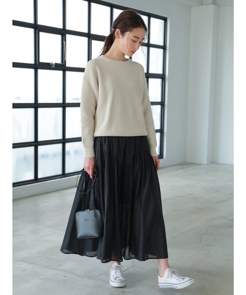 CRAFT STANDARD BOUTIQUE（クラフトスタンダードブティック）の「ジグザグ切替ギャザースカート○★☆（スカート・レディース・ブラック/カーキ/ドット・FREE）」の9枚目の写真