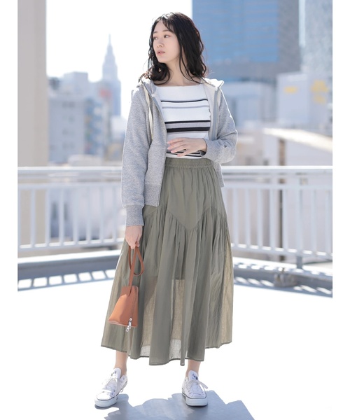 CRAFT STANDARD BOUTIQUE（クラフトスタンダードブティック）の「ジグザグ切替ギャザースカート○★☆（スカート・レディース・ブラック/カーキ/ドット・FREE）」の16枚目の写真