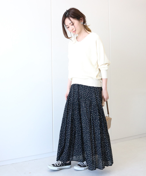 CRAFT STANDARD BOUTIQUE（クラフトスタンダードブティック）の「ジグザグ切替ギャザースカート○★☆（スカート・レディース・ブラック/カーキ/ドット・FREE）」の17枚目の写真