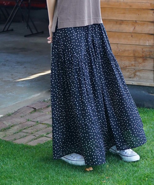 CRAFT STANDARD BOUTIQUE（クラフトスタンダードブティック）の「ジグザグ切替ギャザースカート○★☆（スカート・レディース・ブラック/カーキ/ドット・FREE）」の20枚目の写真
