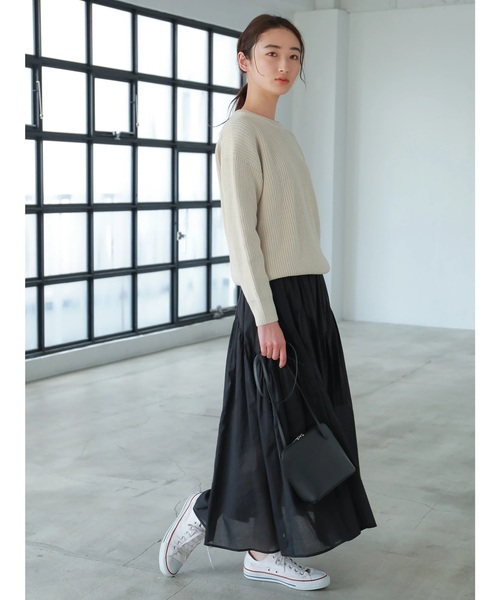 CRAFT STANDARD BOUTIQUE（クラフトスタンダードブティック）の「ジグザグ切替ギャザースカート○★☆（スカート・レディース・ブラック/カーキ/ドット・FREE）」の19枚目の写真