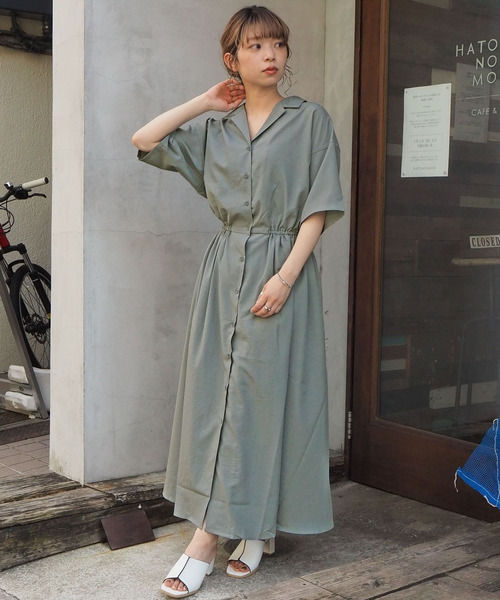 tiptop（ティップトップ）の「5分袖開襟ワンピース（ワンピース）」 - WEAR