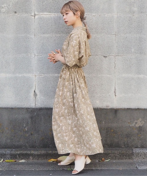 セール】5分袖開襟ワンピース（ワンピース）｜tiptop（ティップトップ