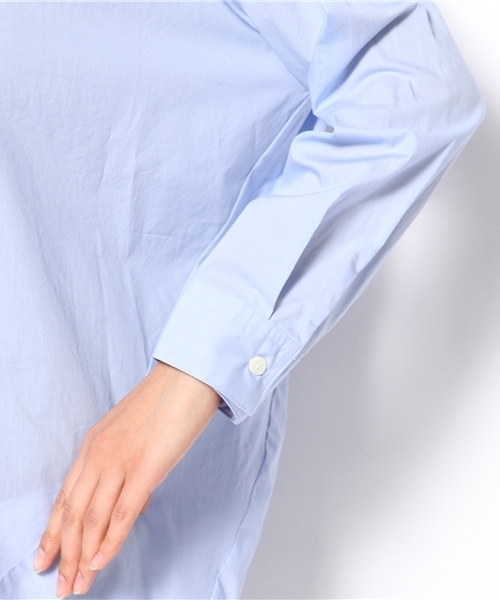 URBAN RESEARCH DOORS WOMENS（アーバンリサーチ ドアーズ ウィメンズ）の「DOORS ラウンドスキッパープルオーバーシャツ（シャツ/ブラウス・レディース・ホワイト/ブルー・FREE）」の6枚目の写真