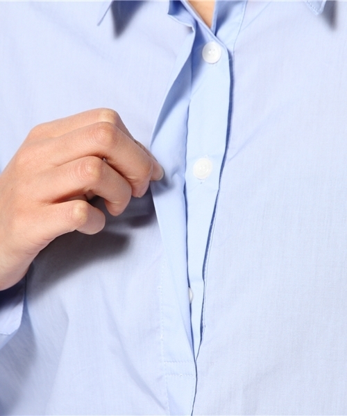 URBAN RESEARCH DOORS WOMENS（アーバンリサーチ ドアーズ ウィメンズ）の「DOORS ラウンドスキッパープルオーバーシャツ（シャツ/ブラウス・レディース・ホワイト/ブルー・FREE）」の8枚目の写真