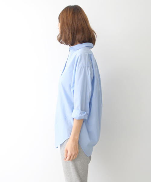 URBAN RESEARCH DOORS WOMENS（アーバンリサーチ ドアーズ ウィメンズ）の「DOORS ラウンドスキッパープルオーバーシャツ（シャツ/ブラウス・レディース・ホワイト/ブルー・FREE）」の11枚目の写真