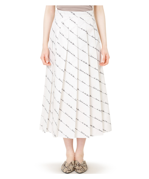 LE CIEL BLEU（ルシェルブルー）の「Monogram Print Pleated Skirt  