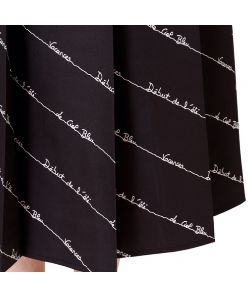 LE CIEL BLEU（ルシェルブルー）の「Monogram Print Pleated Skirt  