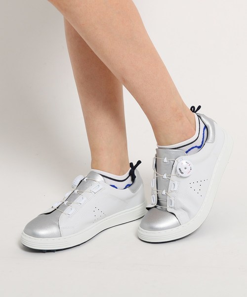 adabat（アダバット）の「ダイヤル式スパイクレスシューズ レディース（スニーカー・レディース・ホワイト/ネイビー・30/35/40/45）」の4枚目の写真