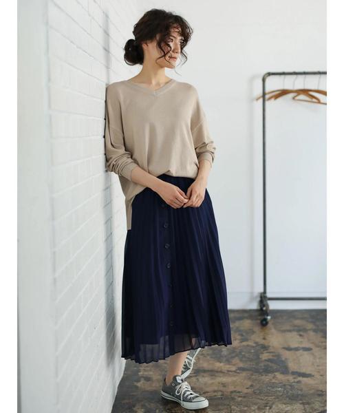 AMERICAN HOLIC(アメリカンホリック)の「前ボタンプリーツスカート *(スカート・レディース・ネイビー/レオパード/ドット/その他14/テラコッタ・M/L)」の11枚目の写真