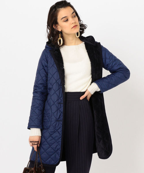 LAVENHAM(ラベンハム)の「LAVENHAM:【SHIPS別注】BRUNDON ロング◇(ブルゾン・レディース・チャコールグレー/オリーブ/ネイビー・36/38/40)」の8枚目の写真