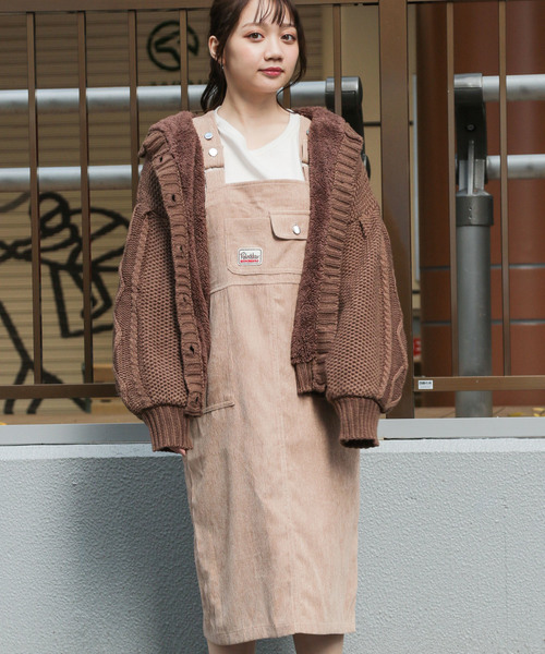 apres jour(アプレジュール)の「ワッペンコーデュロイジャンスカ【ZOZOTOWN限定アイテム】(ジャンパースカート・レディース・モカ/アイボリー/ライトベージュ・フリー)」の8枚目の写真