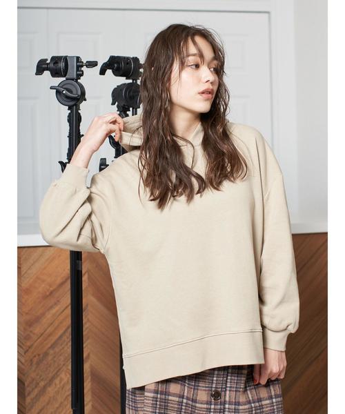 earth music&ecology（アースミュージックアンドエコロジー）の「スウェットパーカー ●＊（パーカー・レディース・ブラック/ダークグリーン/ベージュ/モカ/ラベンダー/杢グレー・FREE）」の9枚目の写真