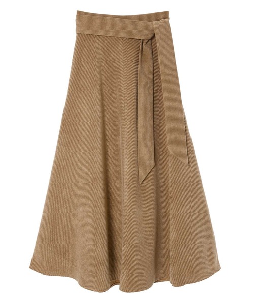 fifth（フィフス）の「ウエストリボンコーデュロイフレアスカート（スカート・レディース・ネイビー/カーキ/ブラウン・MEDIUM）」の4枚目の写真