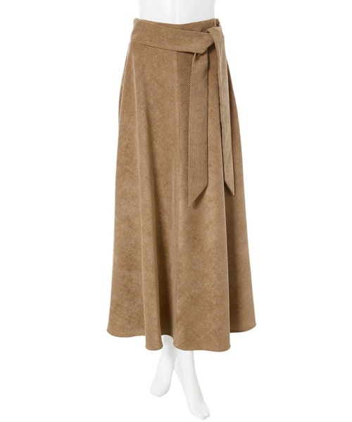 fifth（フィフス）の「ウエストリボンコーデュロイフレアスカート（スカート・レディース・ネイビー/カーキ/ブラウン・MEDIUM）」の5枚目の写真