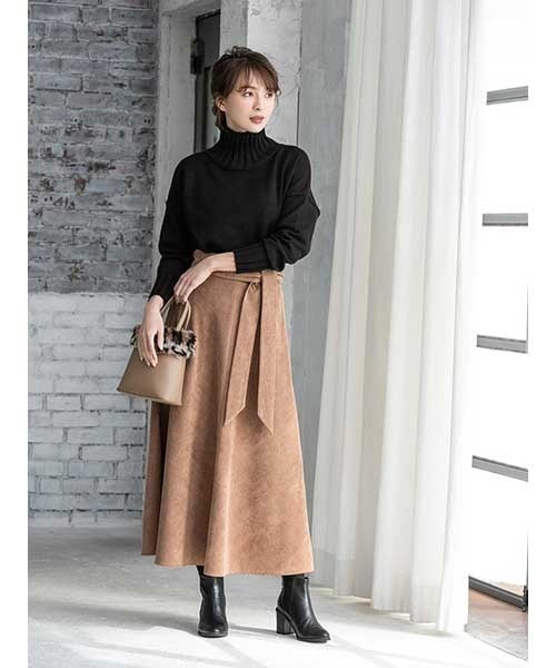 fifth（フィフス）の「ウエストリボンコーデュロイフレアスカート（スカート・レディース・ネイビー/カーキ/ブラウン・MEDIUM）」の9枚目の写真