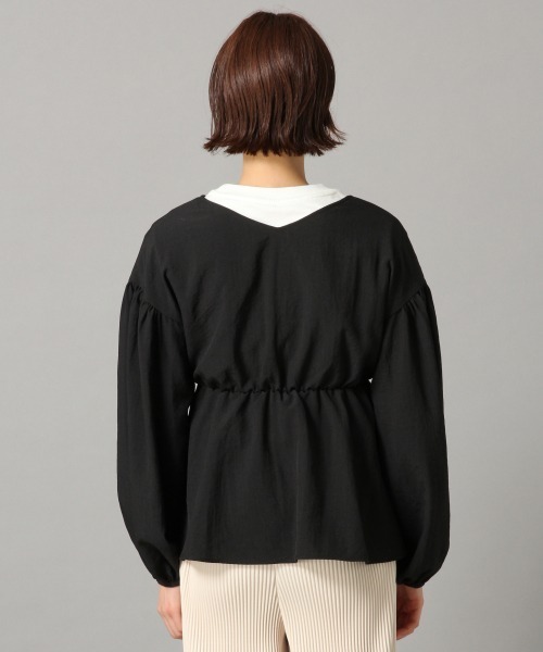 LOWRYS FARM（ローリーズファーム）の「リネンライクカシュクールブラウス　871390（シャツ/ブラウス・レディース・ブラック/ブラウン/グレイッシュベージュ/ミント・FREE）」の8枚目の写真