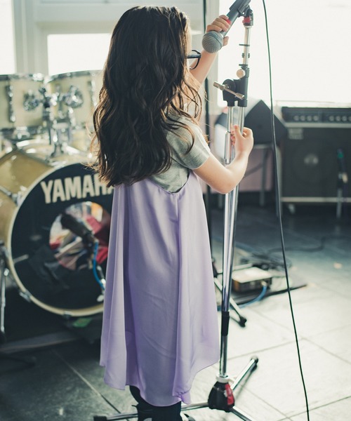 RADCHAP(ラッドチャップ)の「肩ベルトシフォンジャンパースカート(ジャンパースカート・キッズ・イエロー/ラベンダー・90cm/110cm/100cm/120cm/130cm/140cm/150cm)」の14枚目の写真