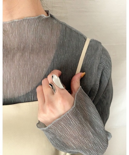 mou（モウ）の「歪み変形カーブリング（リング・レディース・シルバー/ゴールド・FREE）」の5枚目の写真