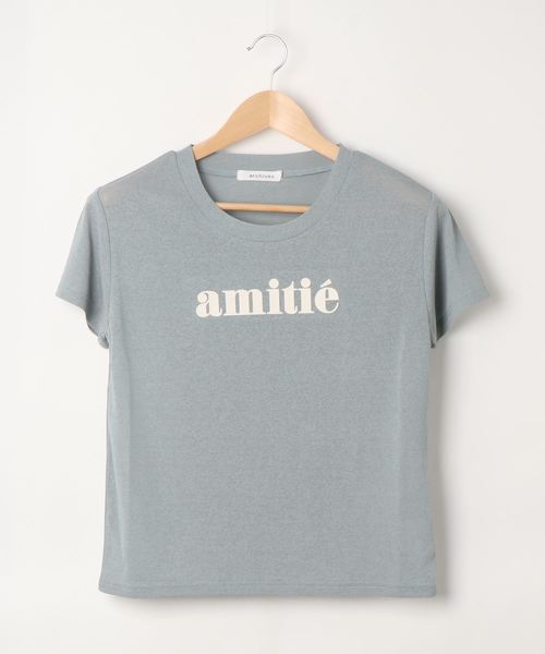 archives（アルシーヴ）の「ロゴシアーT（Tシャツ/カットソー・レディース・ミント/オフホワイト/ブルー/オレンジ・MEDIUM）」の4枚目の写真