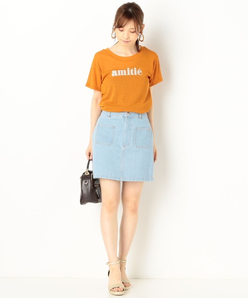archives（アルシーヴ）の「ロゴシアーT（Tシャツ/カットソー・レディース・ミント/オフホワイト/ブルー/オレンジ・MEDIUM）」の13枚目の写真