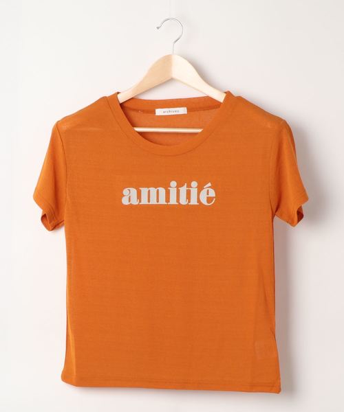 archives（アルシーヴ）の「ロゴシアーT（Tシャツ/カットソー・レディース・ミント/オフホワイト/ブルー/オレンジ・MEDIUM）」の11枚目の写真