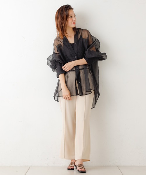 who&#39;s who Chico - &#39;   シアーブロッキングシャツ who's who Chico】シアーブロッキングシャツ*美品* - メルカリ