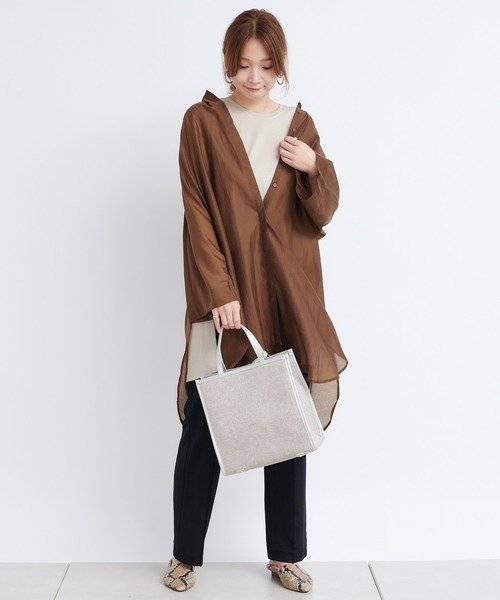 DouDou（ドゥドゥ）の「ポンチョブラウス（シャツ/ブラウス・レディース・ブラウン/ピンク/ベージュ・FREE）」の20枚目の写真