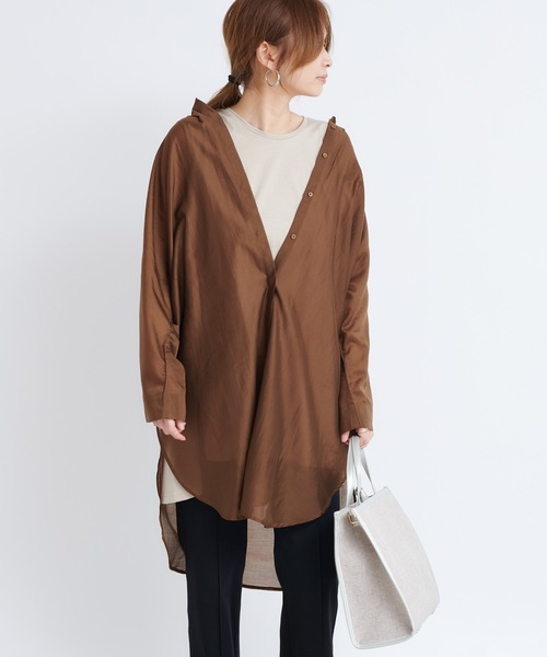DouDou（ドゥドゥ）の「ポンチョブラウス（シャツ/ブラウス・レディース・ブラウン/ピンク/ベージュ・FREE）」の12枚目の写真