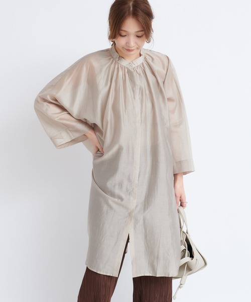 DouDou（ドゥドゥ）の「ポンチョブラウス（シャツ/ブラウス・レディース・ブラウン/ピンク/ベージュ・FREE）」の9枚目の写真