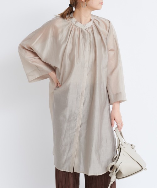 DouDou（ドゥドゥ）の「ポンチョブラウス（シャツ/ブラウス・レディース・ブラウン/ピンク/ベージュ・FREE）」の18枚目の写真