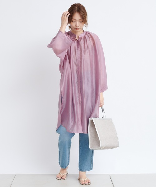 DouDou（ドゥドゥ）の「ポンチョブラウス（シャツ/ブラウス・レディース・ブラウン/ピンク/ベージュ・FREE）」の13枚目の写真